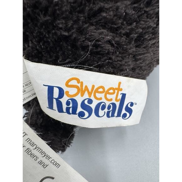 Mary Meyer Sweet Rascals Black Bear Floppy Plush In Scarf 8” Stuffed Animal - Picture 7 of 10